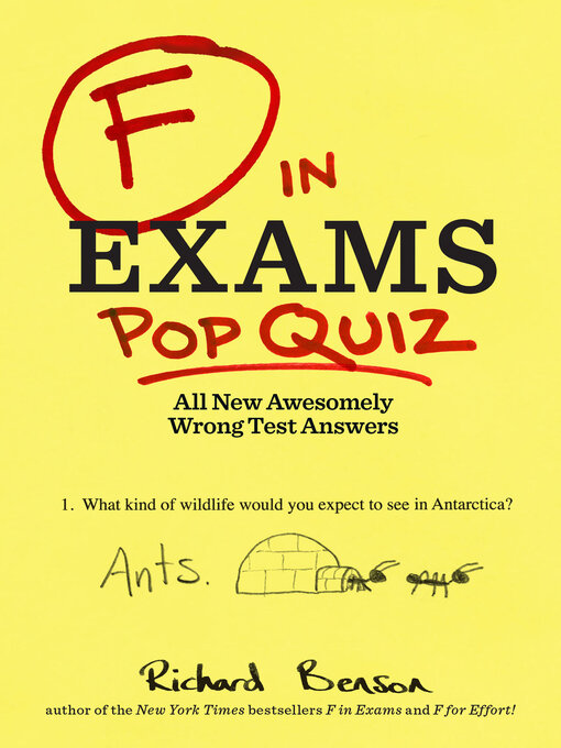 Title details for F in Exams Pop Quiz by Richard Benson - Available
